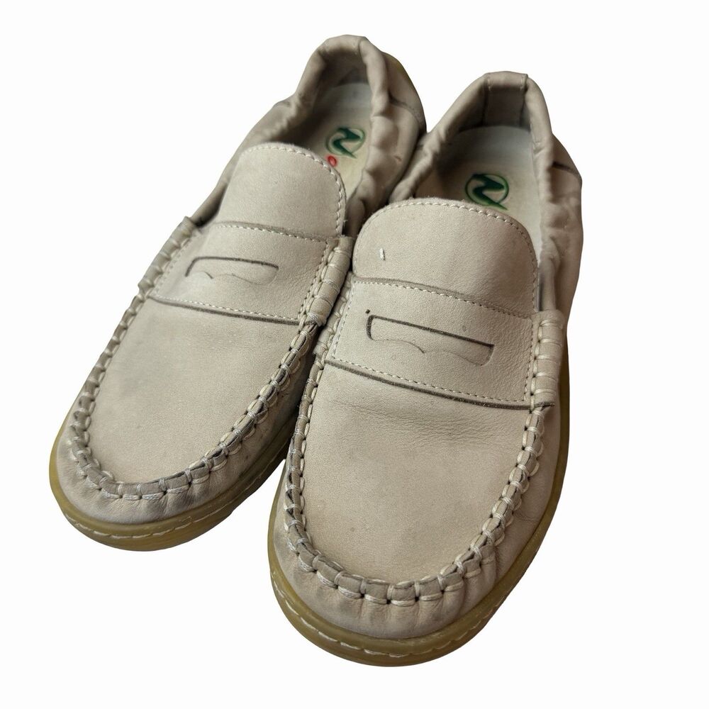 Naturino Loafers Tan Polo Moccasin Slip On Leather Little Kids Size 2.5 US 34 EU